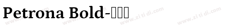 Petrona Bold字体转换